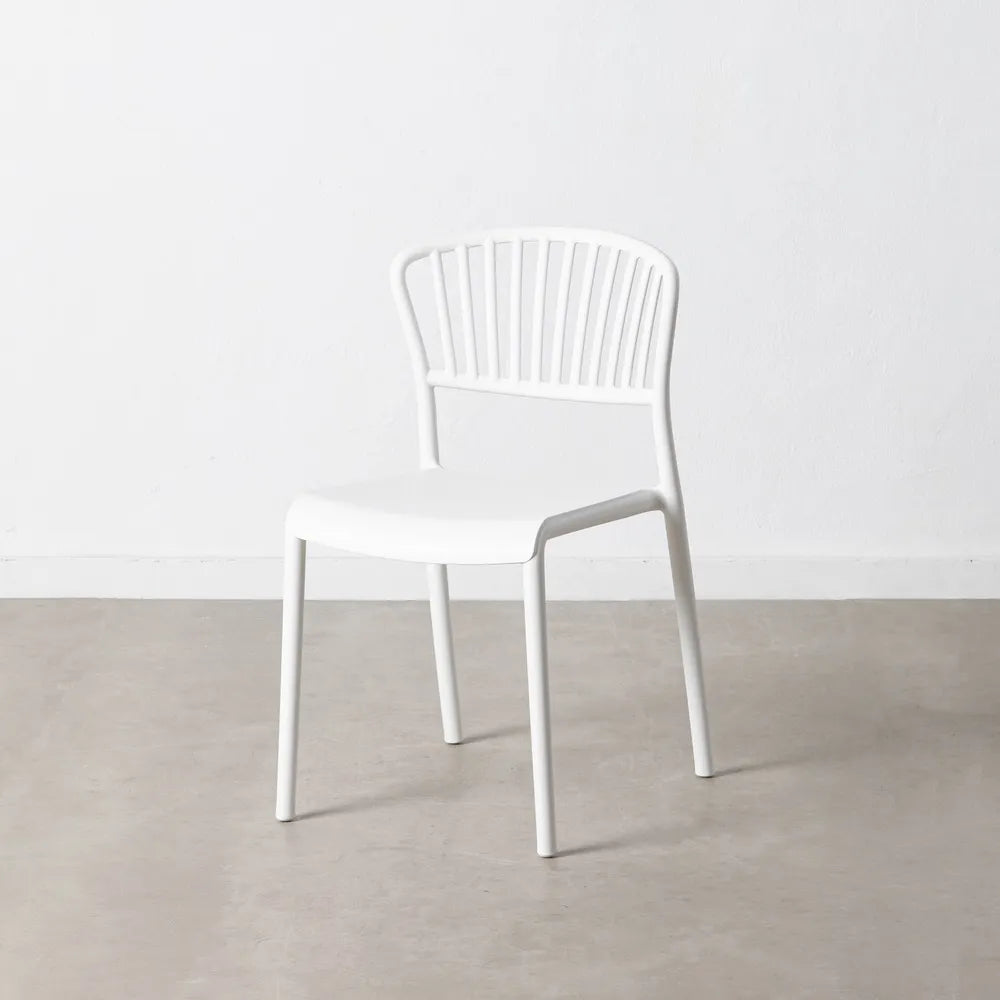 Set 2 scaune albe plastic Blanche