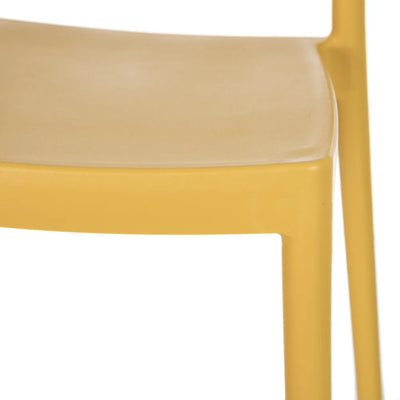 Set 2 scaune galbene plastic Maddy