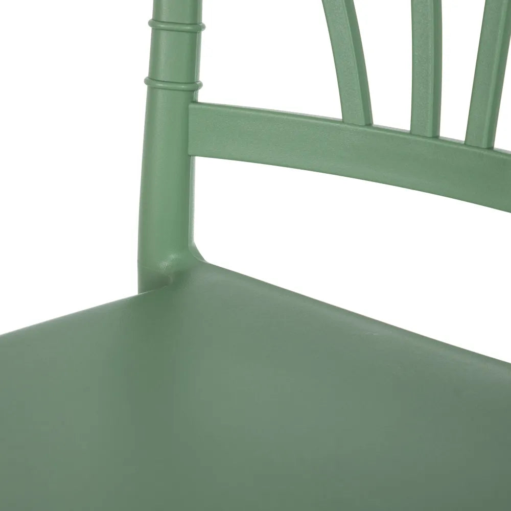 Set 2 scaune verzi plastic Maddy