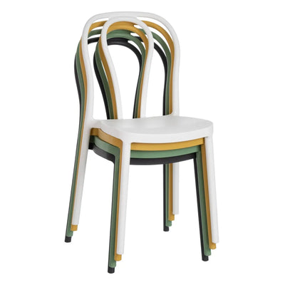 Set 2 scaune albe plastic Samy