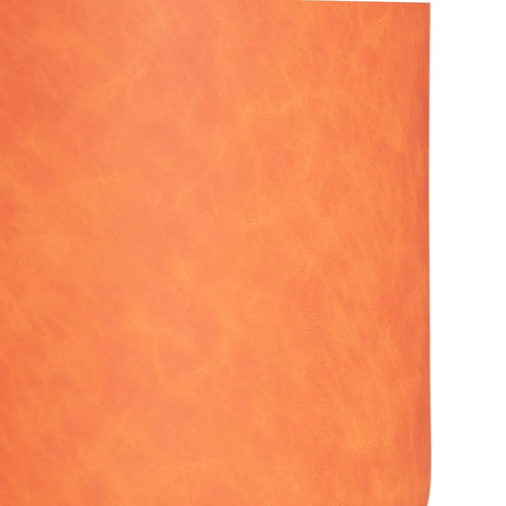 Puf piele artificiala portocalie Kira
