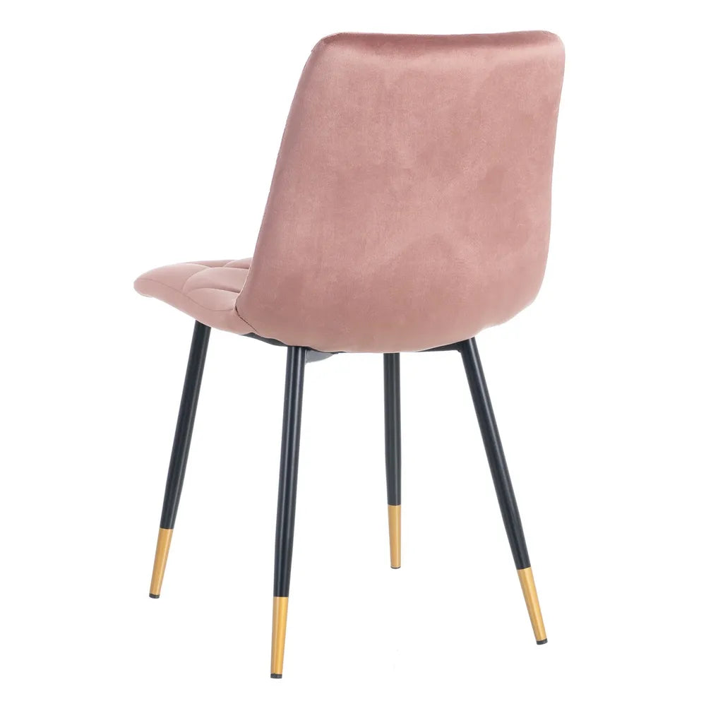 Set 2 scaune dining catifea roz Unio
