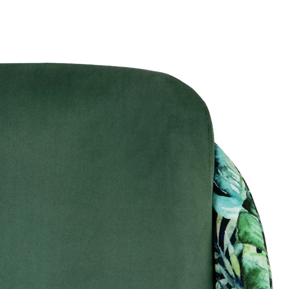 Set 2 scaune dining textil verde Rikki