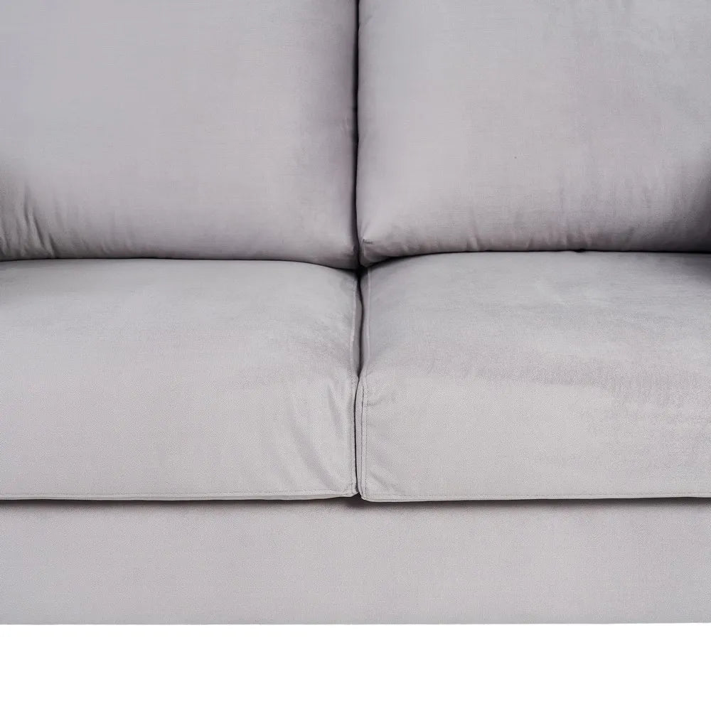 Canapea 2 locuri textil gri deschis Tigria