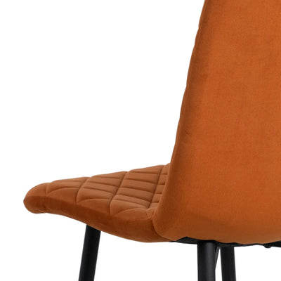Set 2 scaune dining textil portocaliu Champ