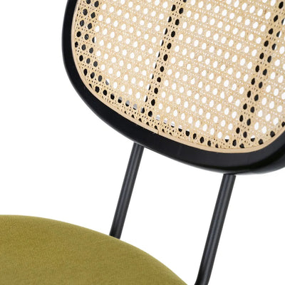 Set 2 scaune dining textil verde Henri