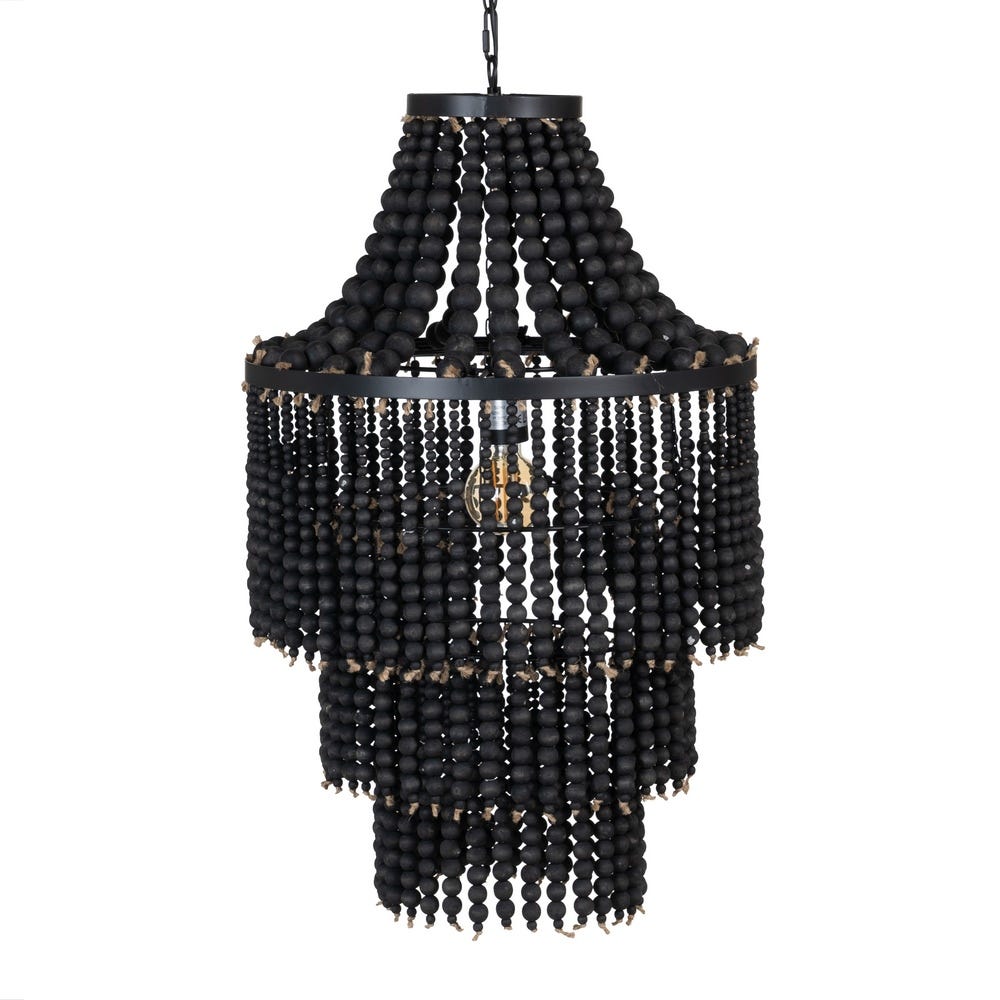 Lampă din lemn neagră (50x50x80cm)