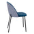 Set 2 scaune dining textil albastru Vela