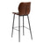 Set 2 scaune de bar maro pu/metal 44 x 49,50 x 98,50 cm
