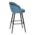 Set 2 scaune de bar H101cm catifea albastra deschis Ines