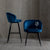 Set 2 scaune de bar H101cm catifea albastra inchis Ines