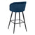 Set 2 scaune de bar H101cm catifea albastra inchis Ines
