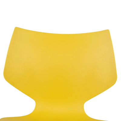 Set 2 scaune galbene plastic Adison