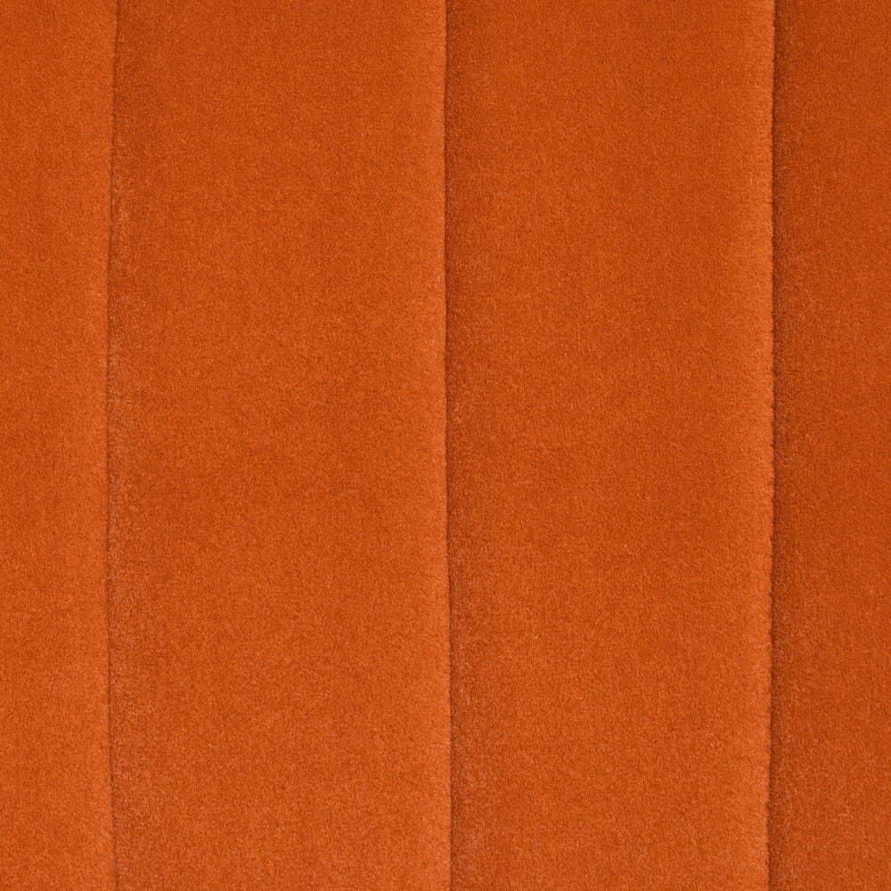 Fotoliu catifea portocaliu țesut-lemn camera 63 X 50 X 83 CM