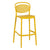 Set 2 scaune de bar galben polipropilen camera 52,50 x 43,50 x 106 cm