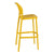 Set 2 scaune de bar galben polipropilen camera 52,50 x 43,50 x 106 cm