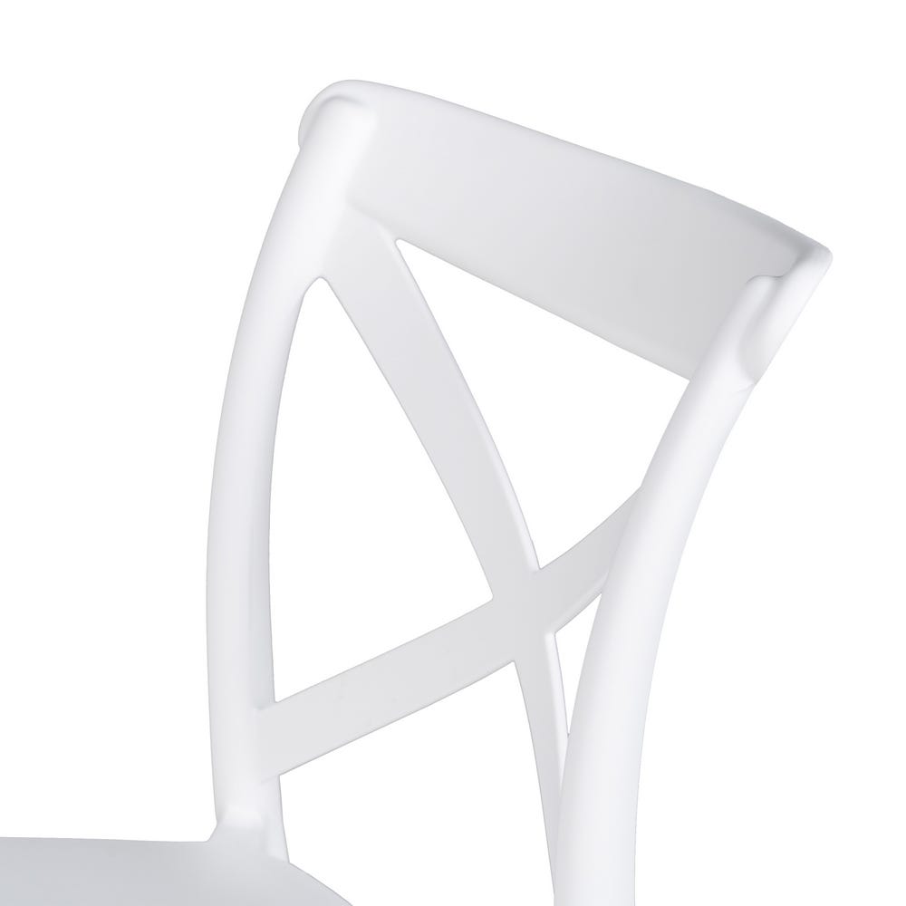 Set 2 scaune de bar alb polipropilen camera 52,50 x 44,90 x 107 cm
