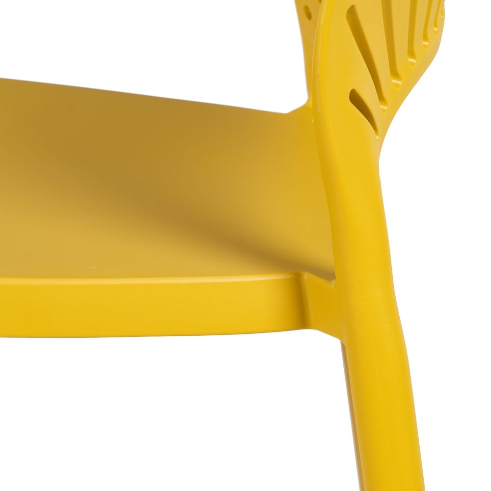Set 2 scaune galben polipropilena camera 52,50 x 43,20 x 107 cm