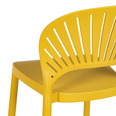 Set 2 scaune galben polipropilena camera 52,50 x 43,20 x 107 cm