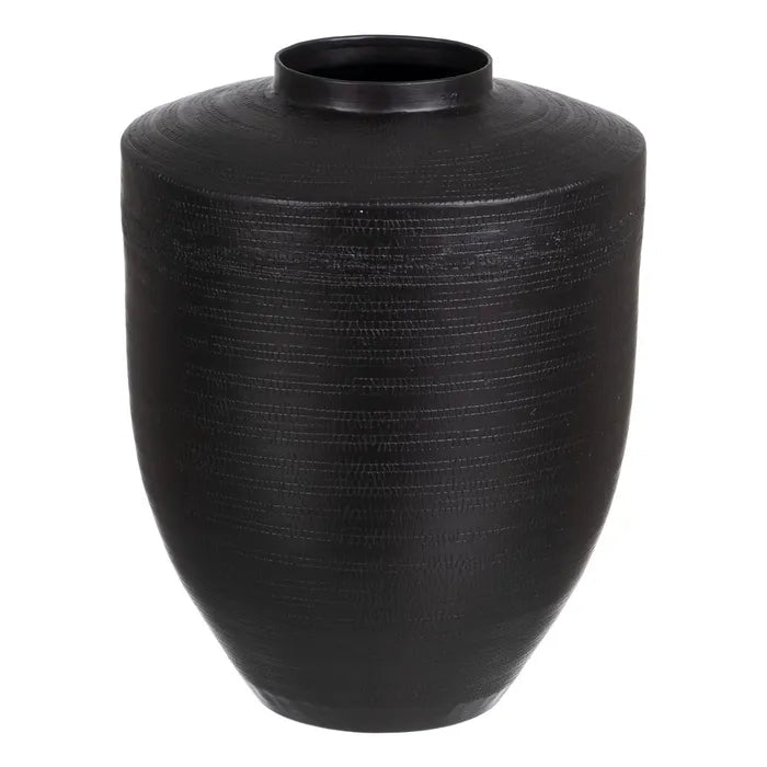 Vază decorativă neagră din aluminiu