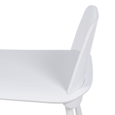 Set 2 scaune de bar alb polipropilen/metal 40x41x90 cm