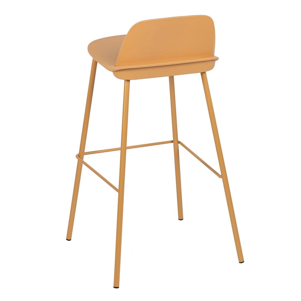 Set 2 scaune de bar portocaliu polipropilen/ metal 40 x 41 x 90 cm