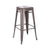 Set 2 scaune de bar metal argintiu Dallas industrial 42 x 42 x 61,20 cm