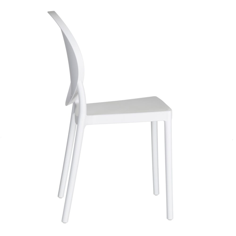 Set 2 scaune plastic alb
