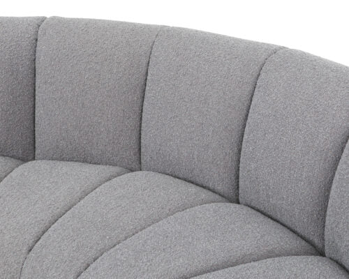 Colț rotund pentru canapea Ralph – Boucle Graphic Grey