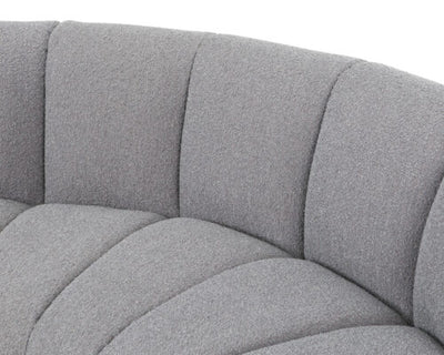 Colț rotund pentru canapea Ralph – Boucle Graphic Grey