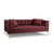 Canapea 3 locuri textil rosu Karoo
