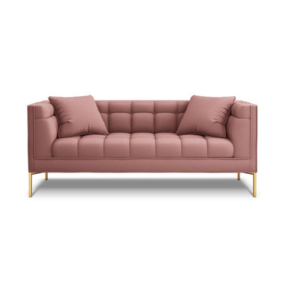 Canapea 2 locuri textil roz Karoo