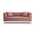 Canapea 2 locuri textil roz Karoo