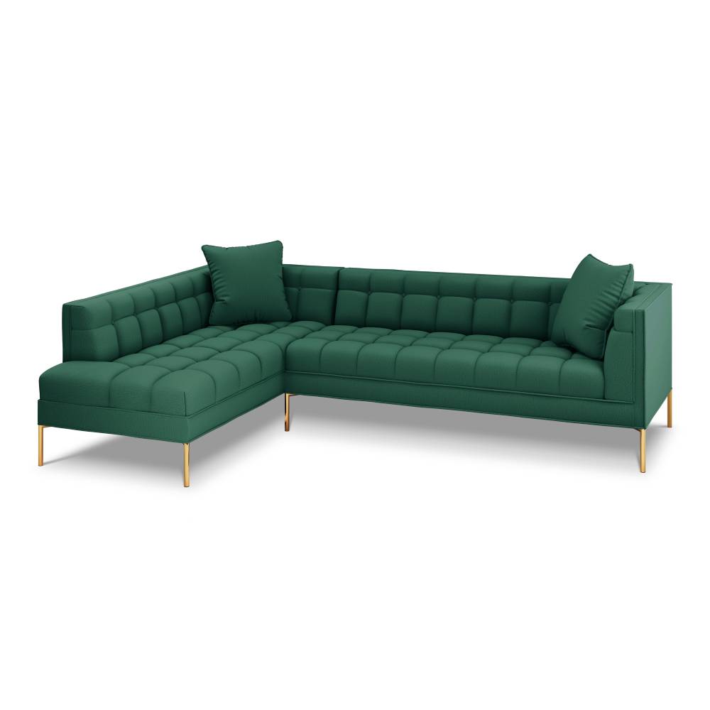 Canapea stanga 5 locuri din textil verde Karoo