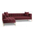Canapea stanga 5 locuri din textil rosu Karoo