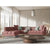 Canapea stanga 5 locuri din textil roz Karoo