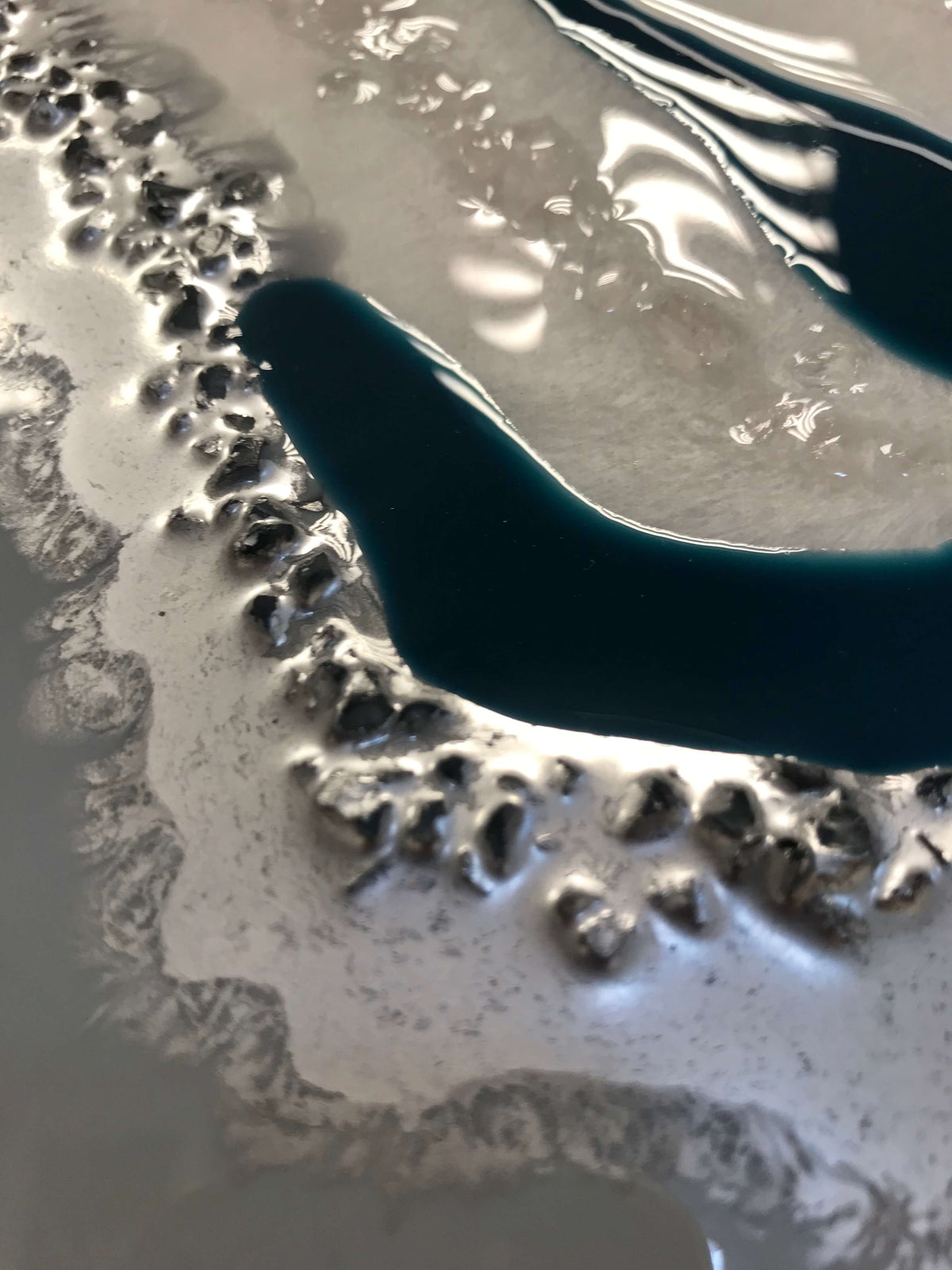 Tablou Grey Lines Geode 70x102 cm Luxury Resin Collection | ARTIGIANA STUDIO
