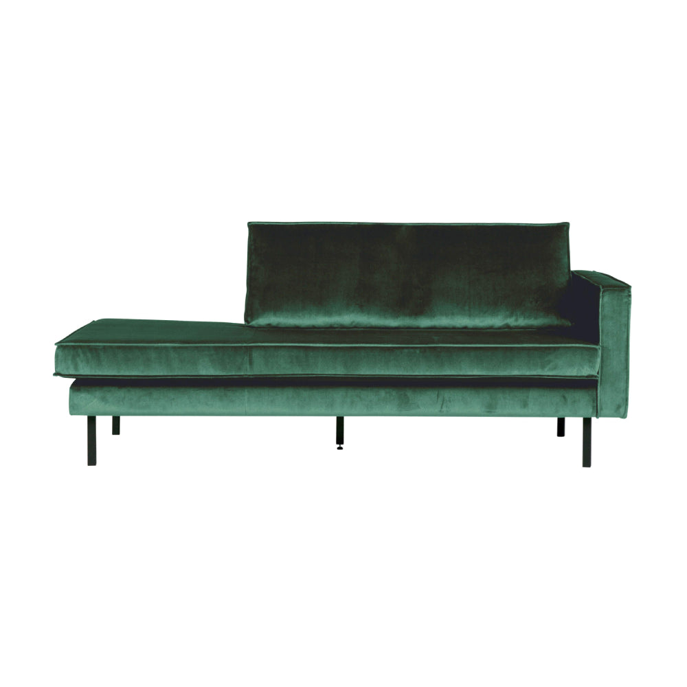 Sofa sezlong dreapta catifea verde Rodeo