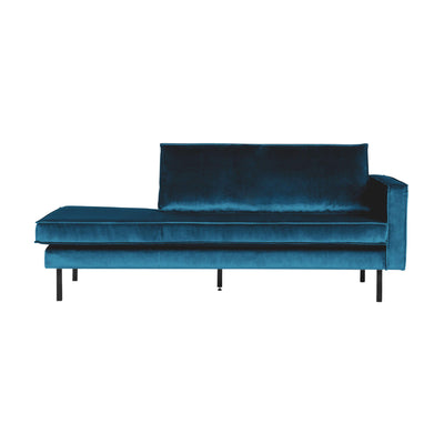 Sofa sezlong dreapta catifea albastra Rodeo