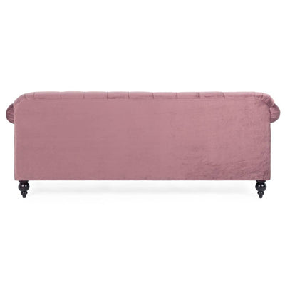 Canapea catifea roz 3 locuri Blossom
