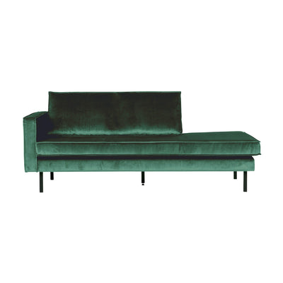 Sofa sezlong stanga catifea verde Rodeo