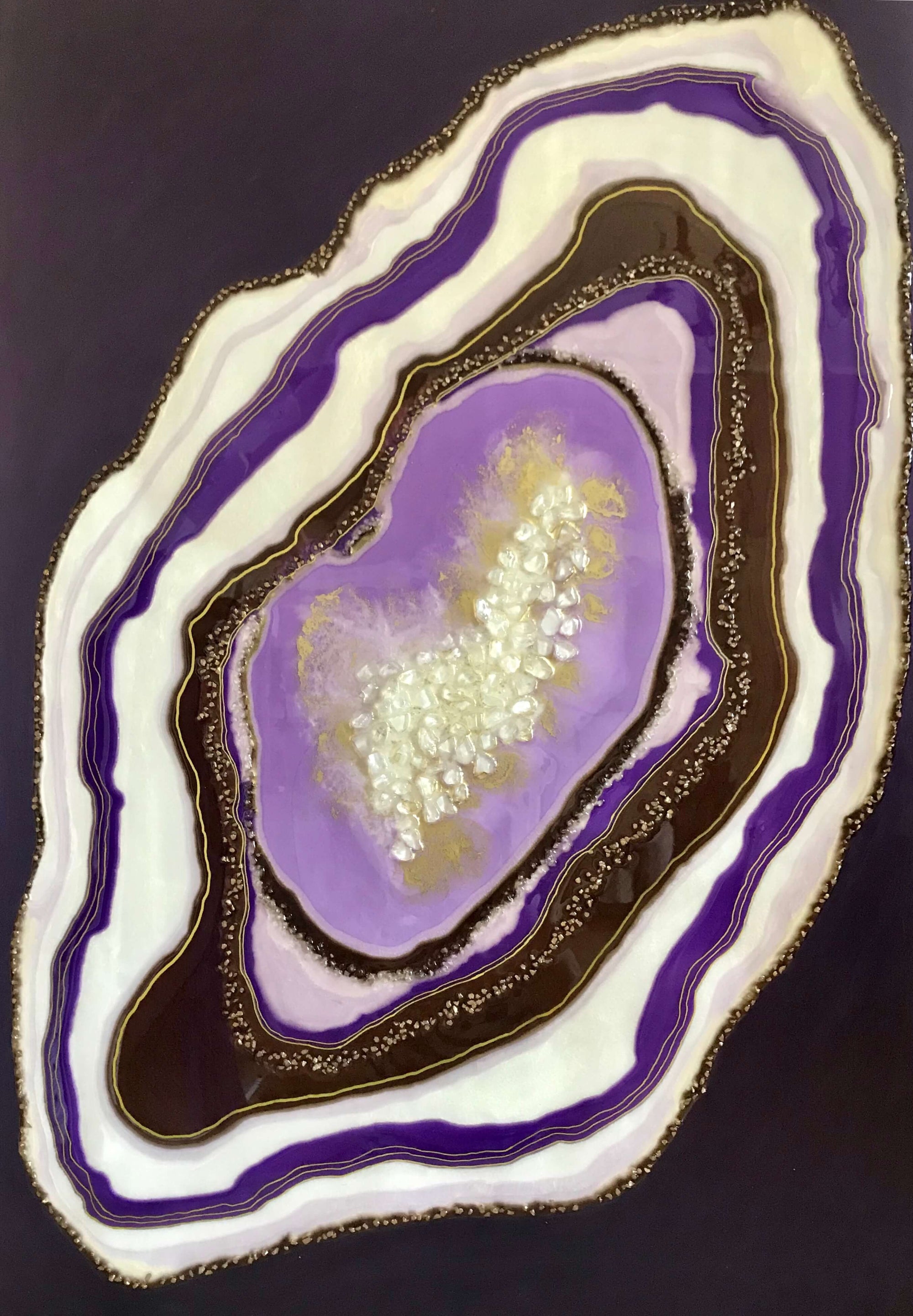 Tablou Purple Geode 70x102 cm Luxury Resin Collection