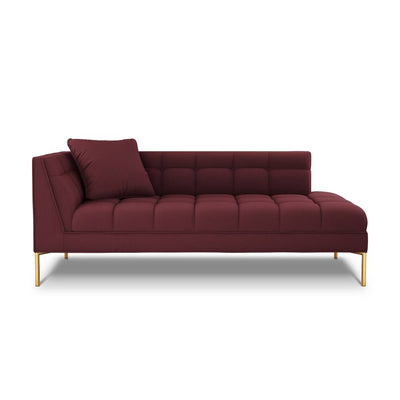 Canapea lounge stanga din textil rosu Karoo
