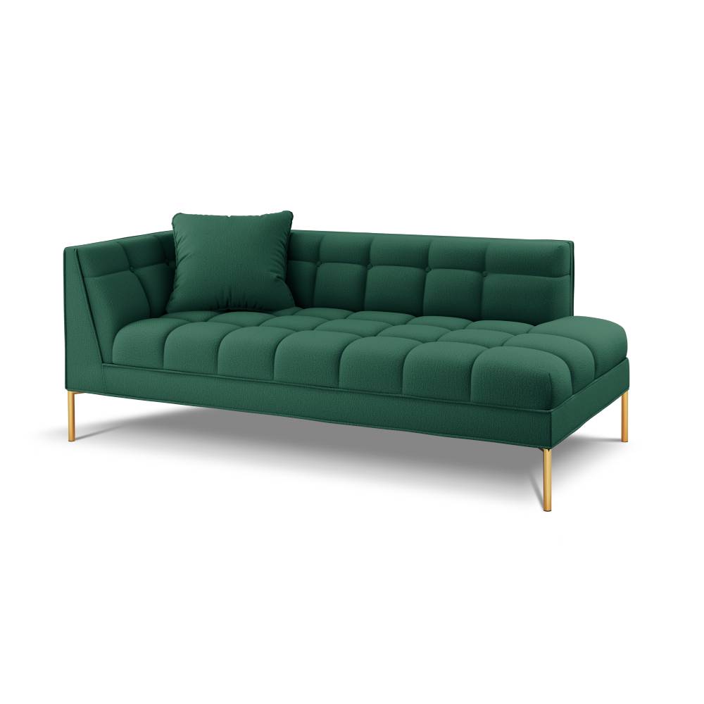 Canapea lounge stanga din textil verde Karoo