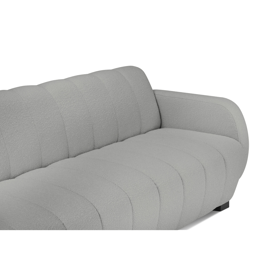 Canapea 3 locuri textil gri deschis Bromo