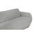 Canapea 3 locuri textil gri deschis Bromo