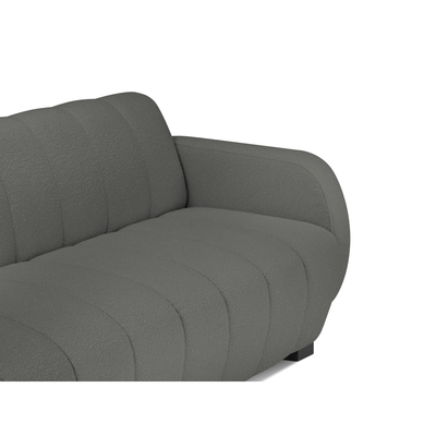 Canapea 2 locuri textil gri inchis Bromo
