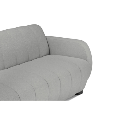 Canapea 2 locuri textil gri deschis Bromo