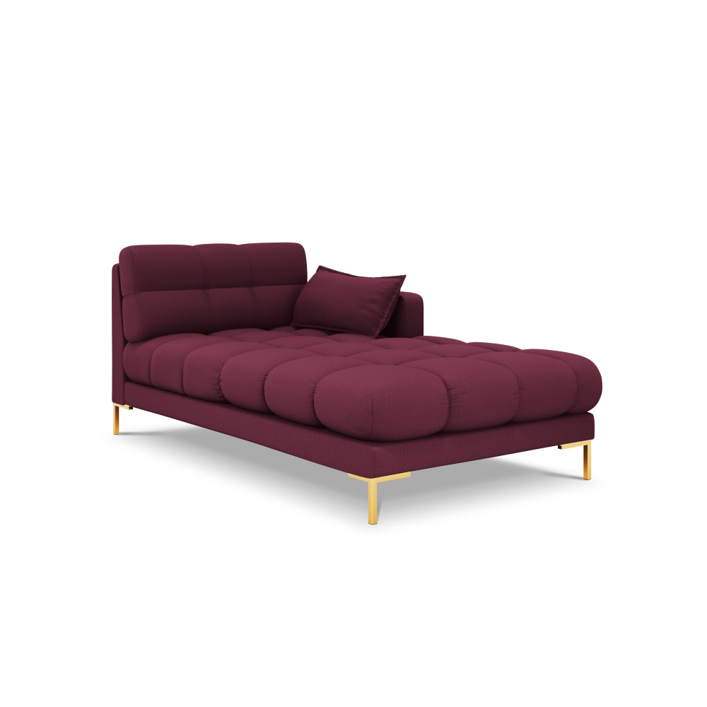 Canapea lounge dreapta din textil rosu Mamaia