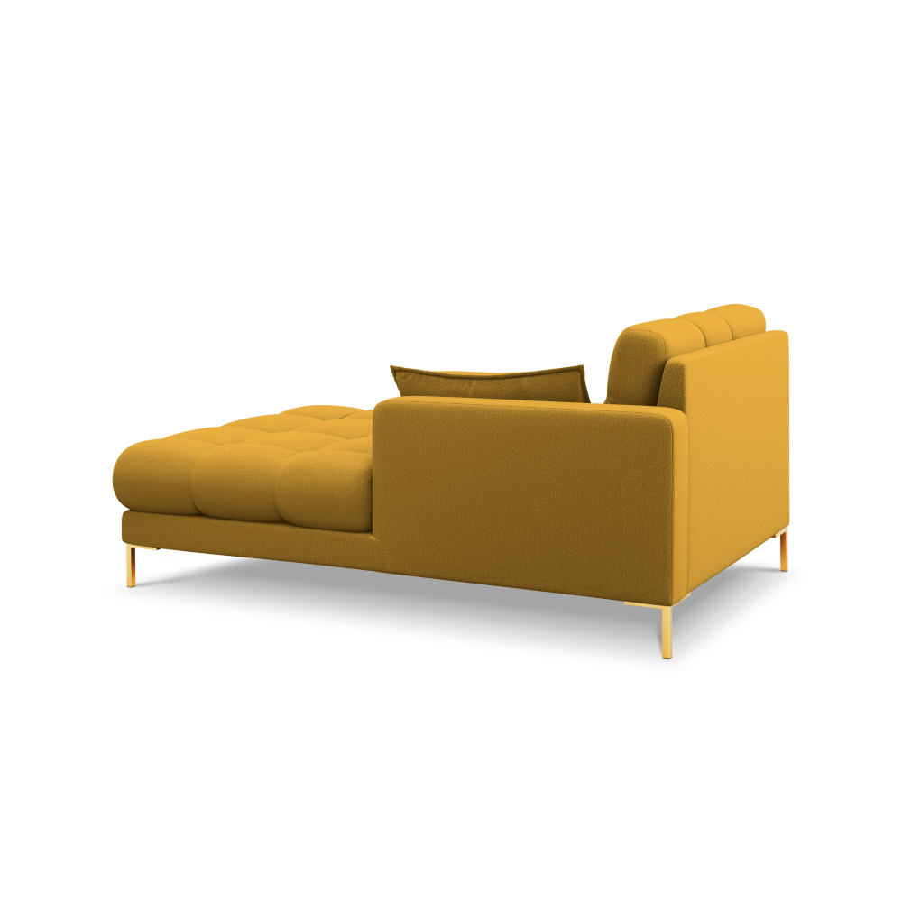Canapea lounge dreapta din textil galben Mamaia